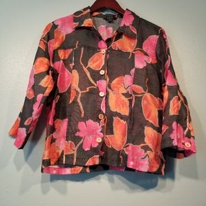 Toni Morgan Women's Jacket Black Coral Pink Yellow